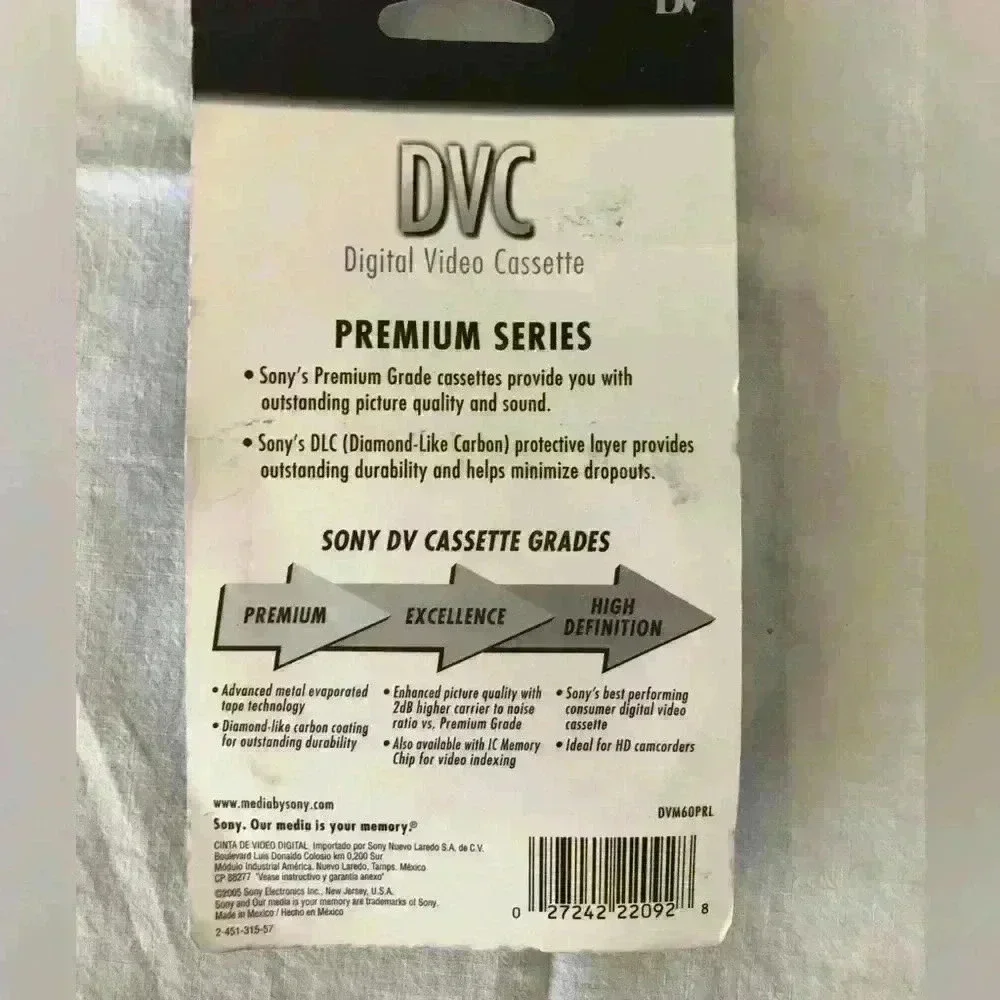 SONY DVC Digitial Video Cassette Mini DV 60 LP 90